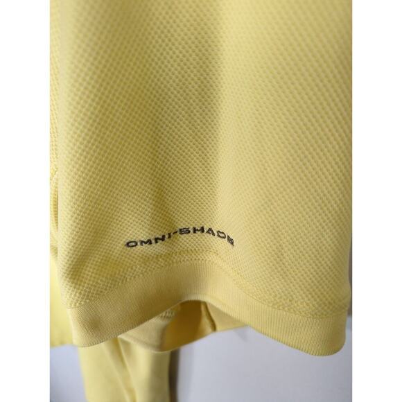 Columbia PFG Men's Omni Shade Solid Short Sleeve Polo Shirts Yellow‎ Size XXL - Picture 4 of 9